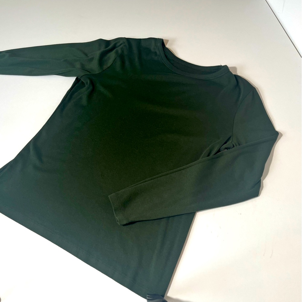 Large Dark Green Long Sleeve Tee: a new day